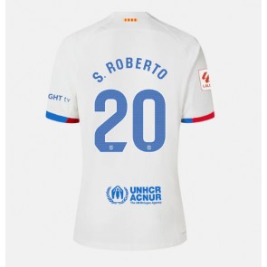 Barcelona Sergi Roberto #20 Koszulka Wyjazdowych Kobiety 2023-24 Krótki Rękaw